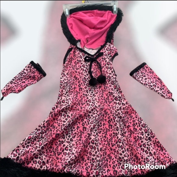 Girls Spirit Halloween Pretty Pink Kitty Costume - Picture 2 of 8